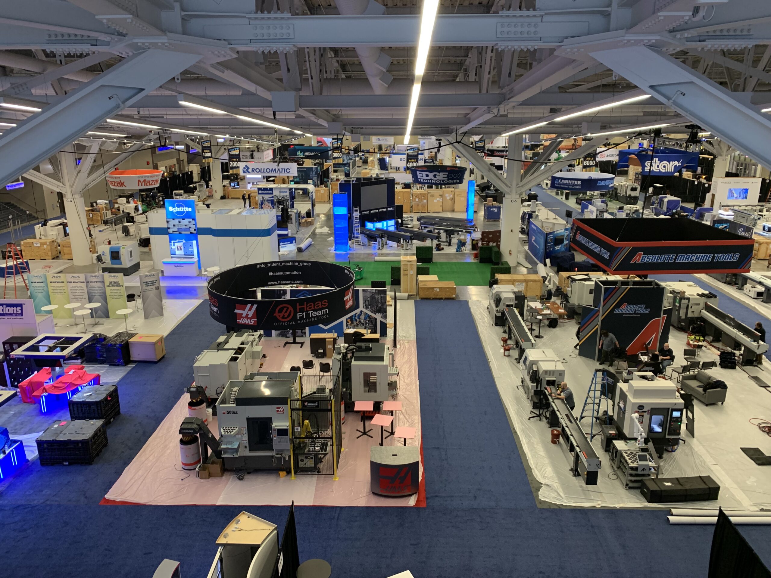Aerial shot of the PMTS show at the Huntington Convention Center in Cleveland, Ohio