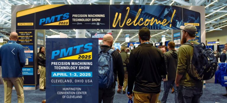 Screenshot from PMTS's website showing an entry banner to the exhibits with a crowd walking in