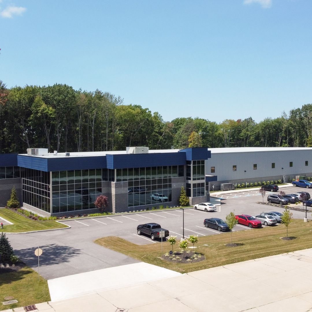 Aerial image of entire SDC building from the outside.