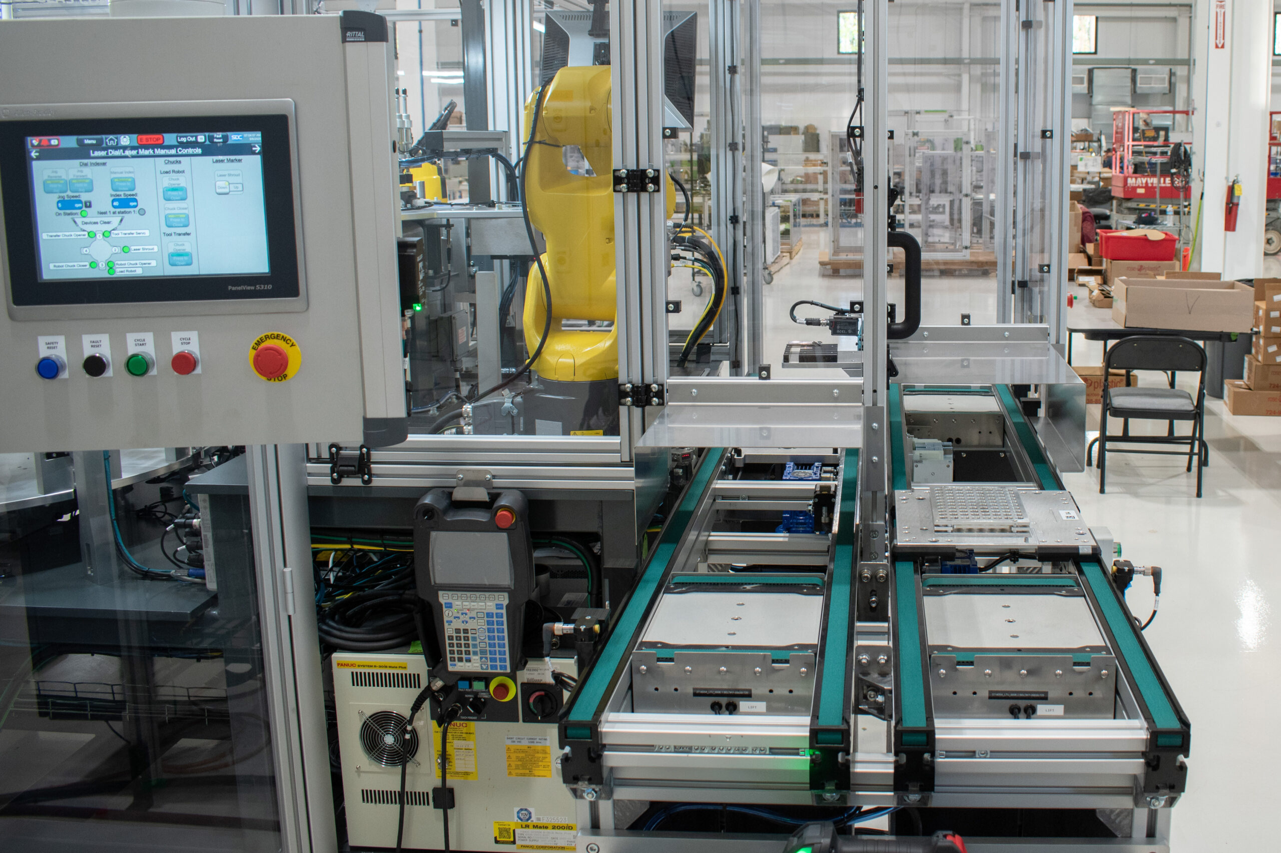 Glideline conveyor system with a custom pallet and Ignition-powered HMI