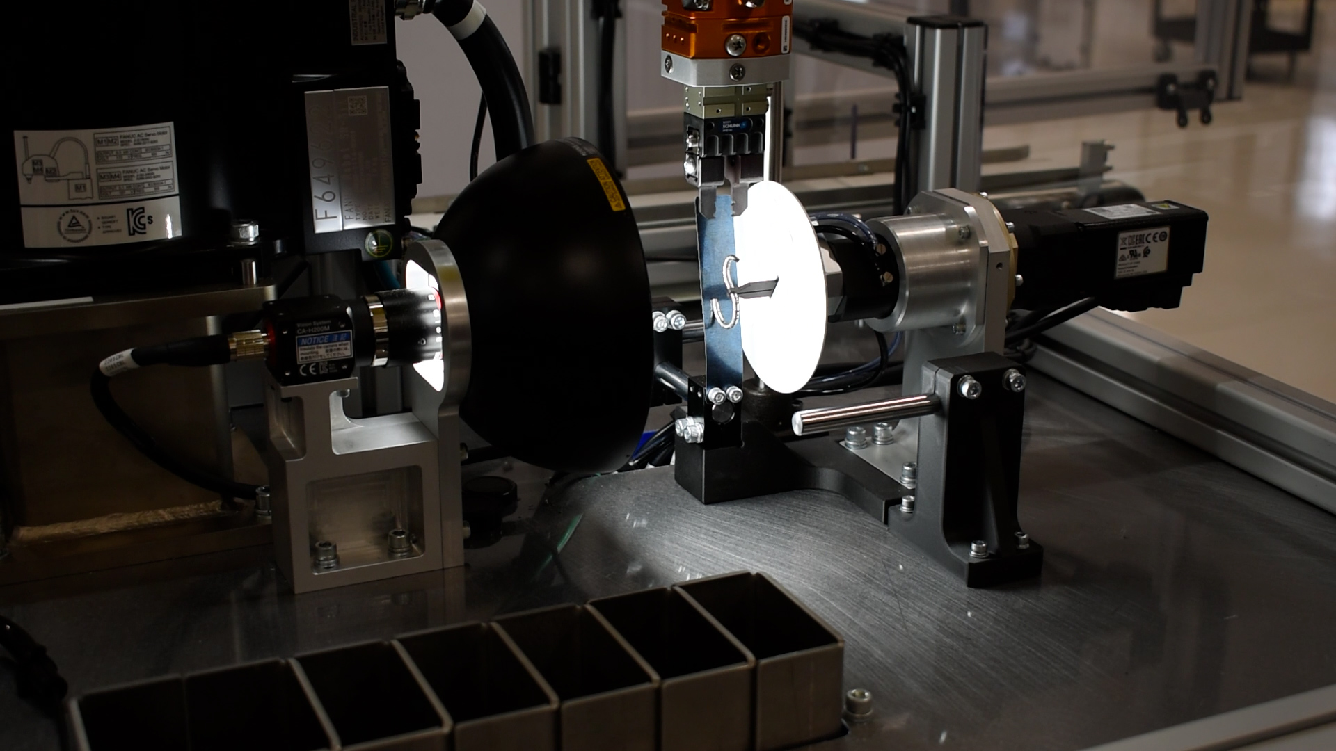 Lighted inspection for a small medical component after assembly