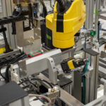 Cognex camera on an automated assembly line with a FANUC robot