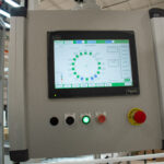 HMI showing machine stations and the status of each