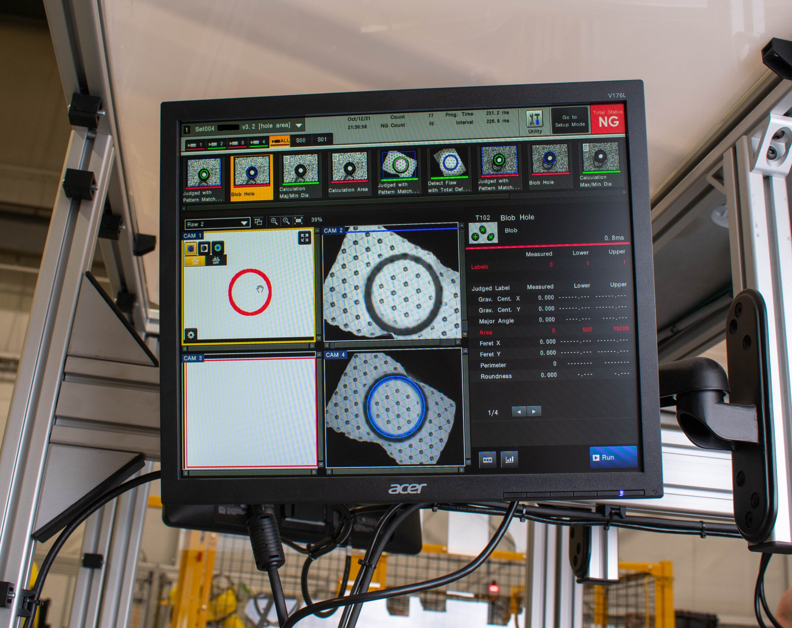 Real-time part inspection after a heat seal application