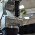 Close-up of the ceramic microscopic screwdriver on the Mecademic robot