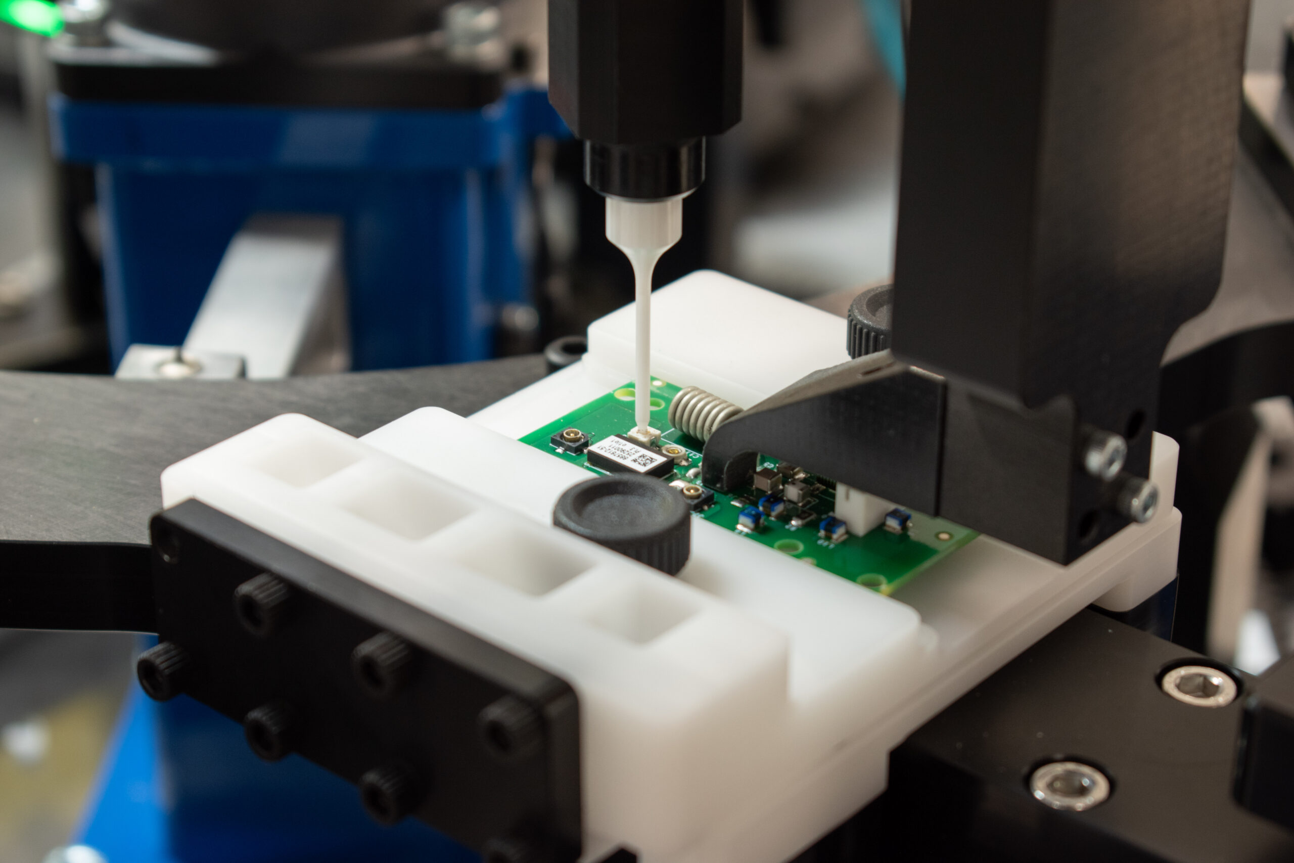 Zoomed-in microscopic robotic screwdriving and board tuning