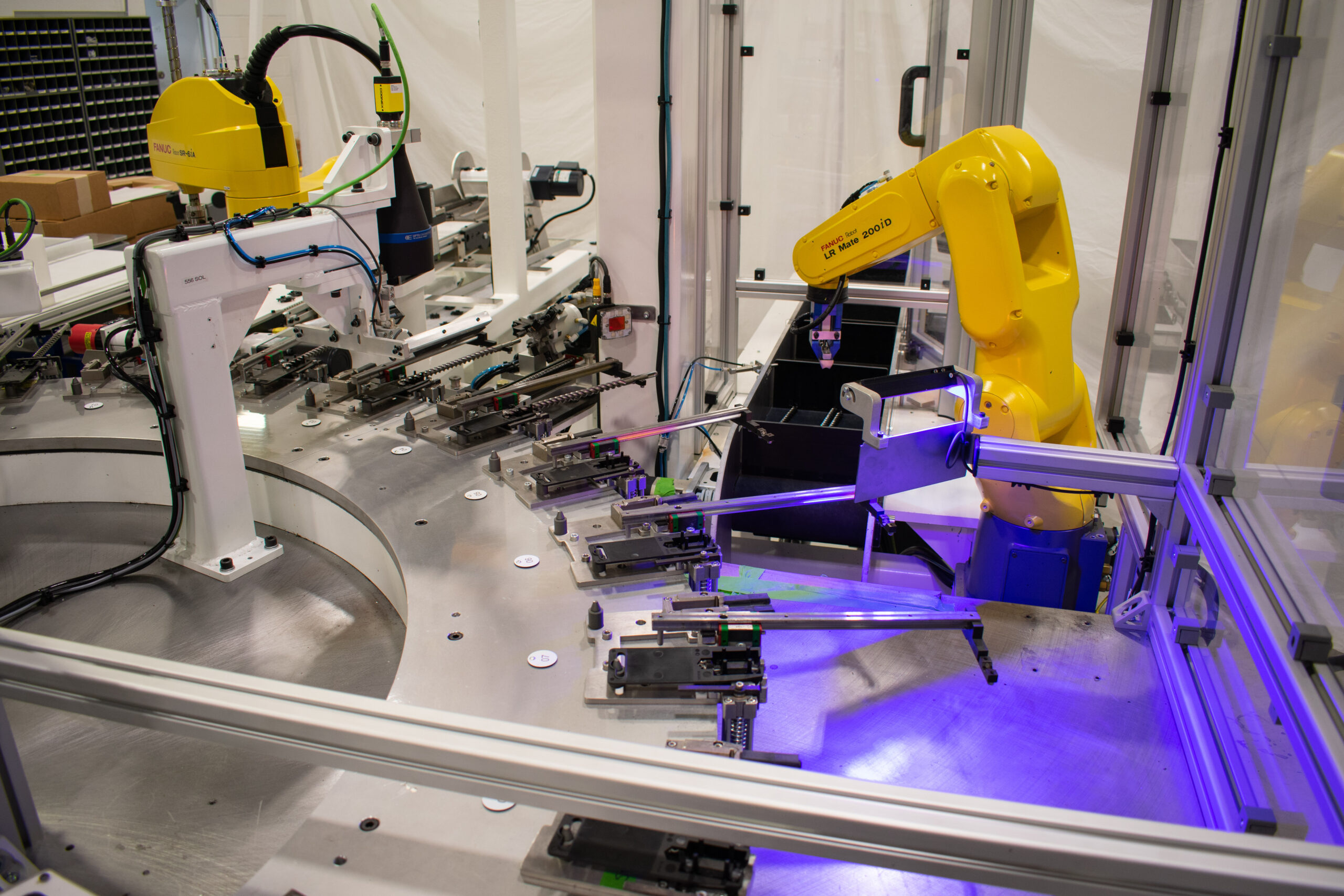 Two FANUC robots with an SDC Indexing Ring